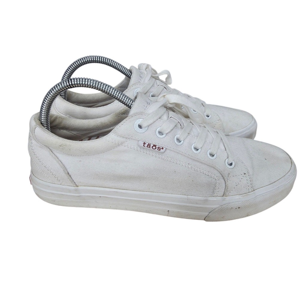 Taos Plim Soul Sneakers Womens 9.5 White Canvas Low Top Everyday Walking Shoes